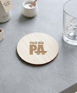 Posa Vaso de Madera - Dia del Padre