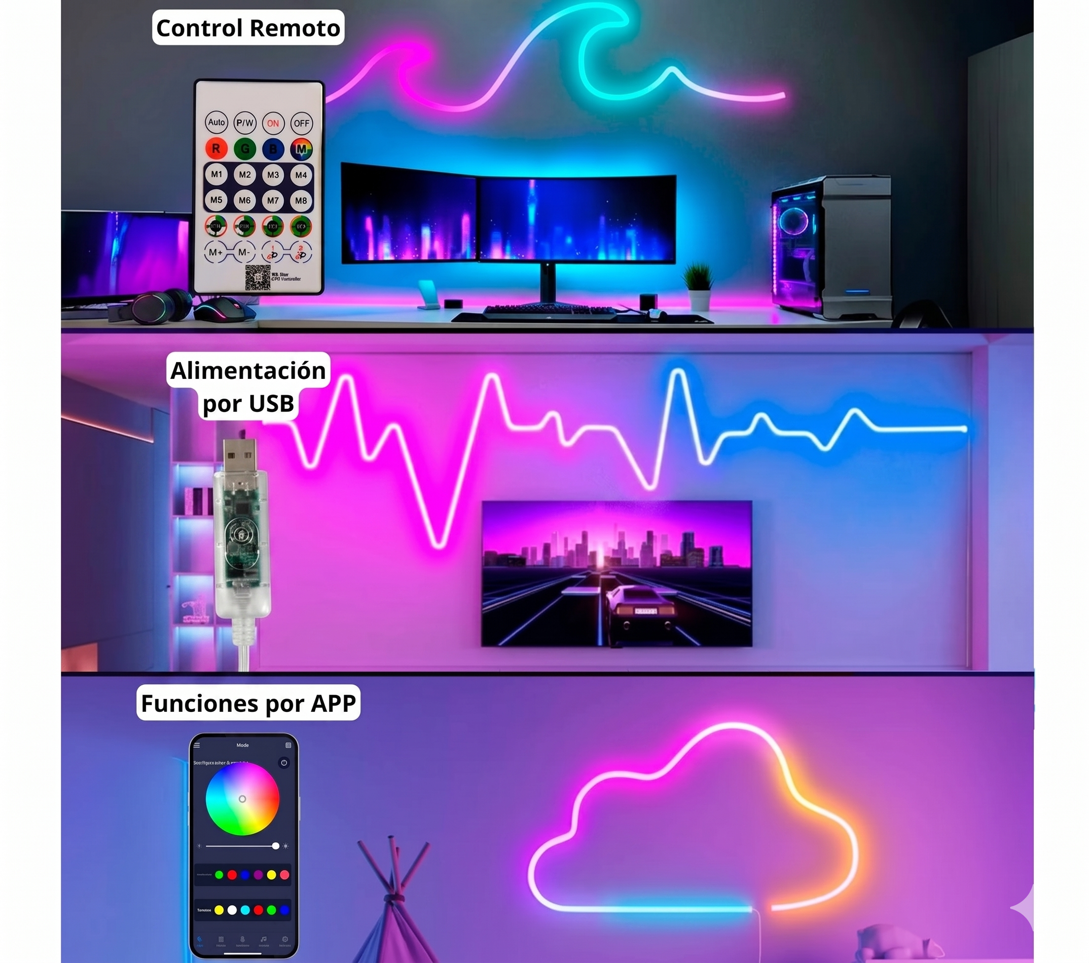Tira Neon RGB 5M - Imagen 2