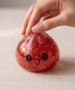 Dumpling Squishy Sorpresa Antiestres - Glitter con Bolitas de hidrogel