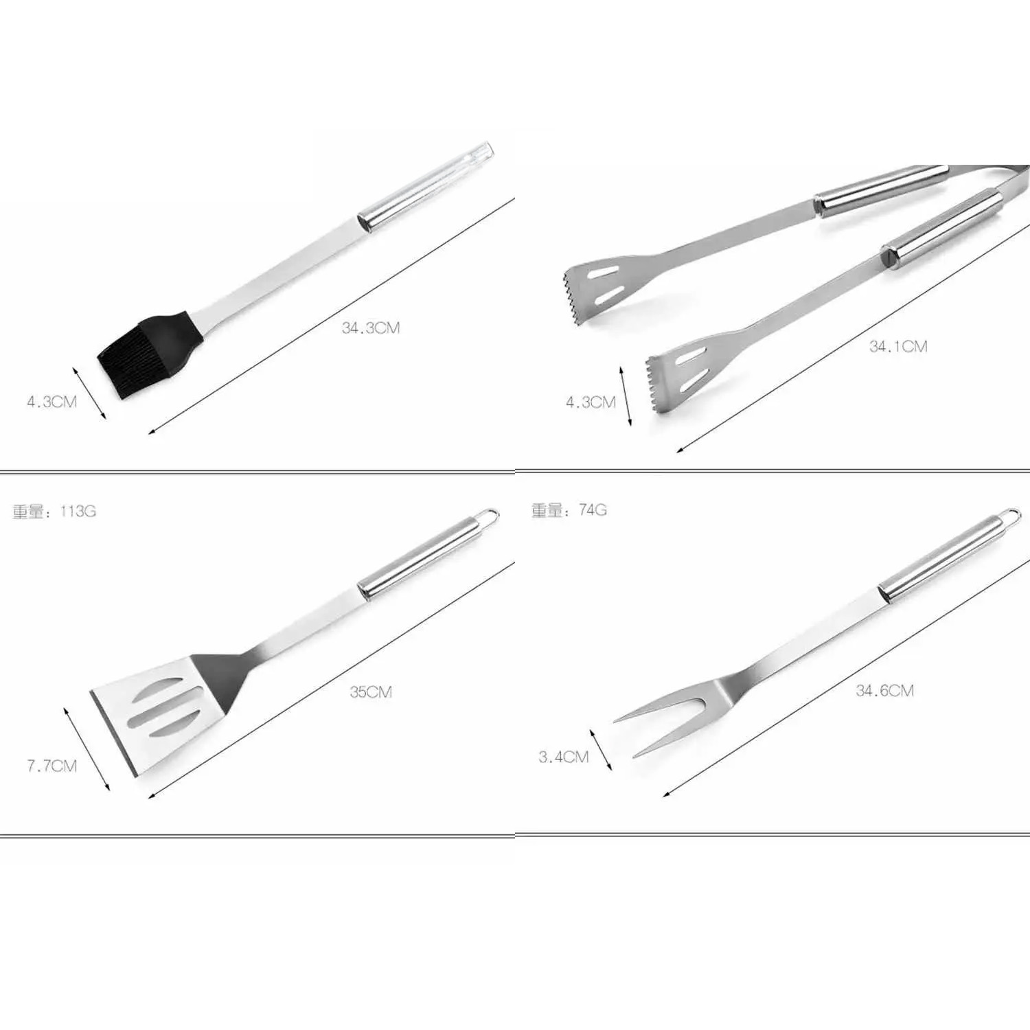 Set Asador x5 + Estuche - Imagen 3