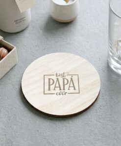 Alternative view of Posa Vaso de Madera - Dia del Padre
