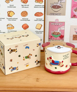 Alternative view of Taza de Ceramica con Tapa - Cute Puppy