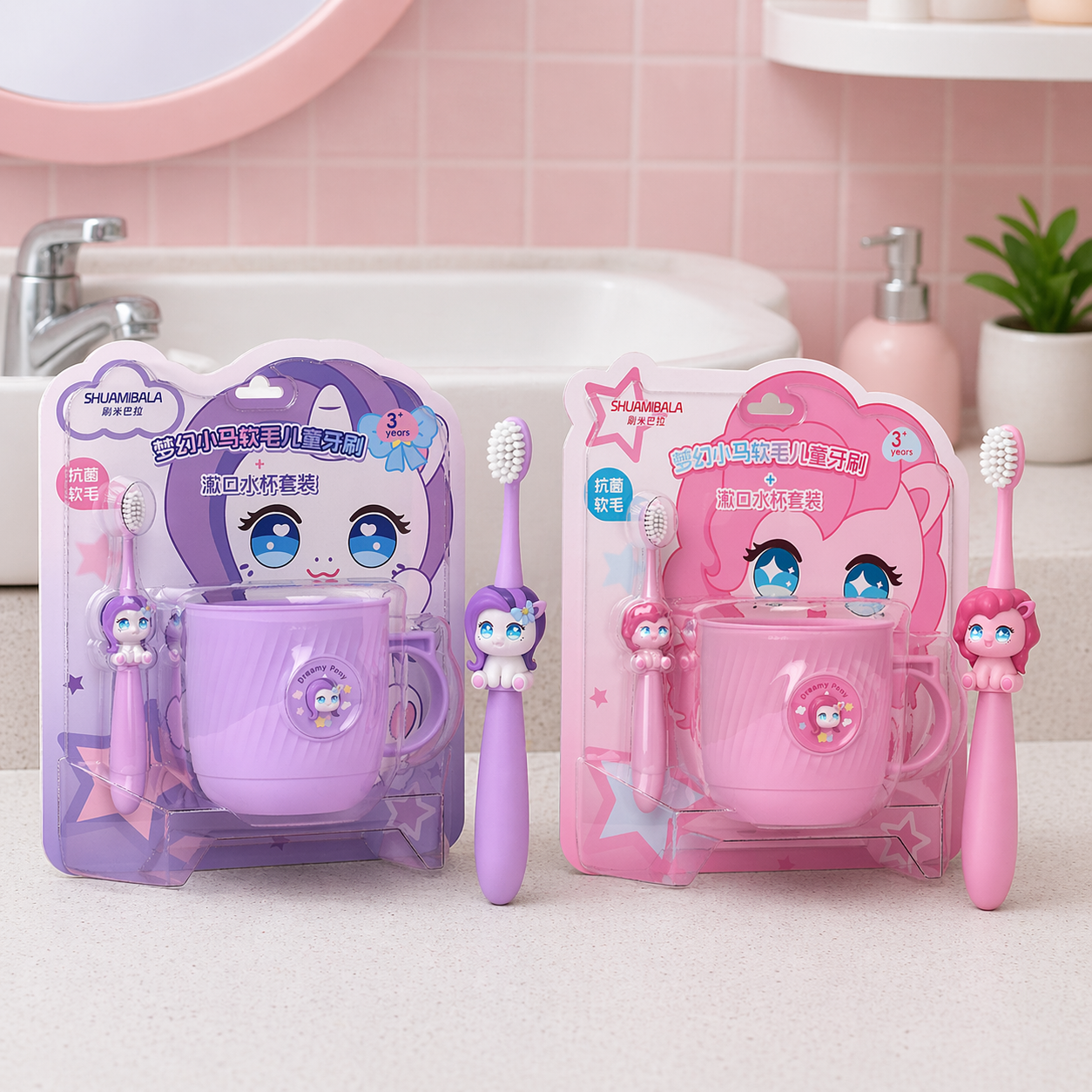 Set de Cepillo de DienteS+ Vaso - Unicornio