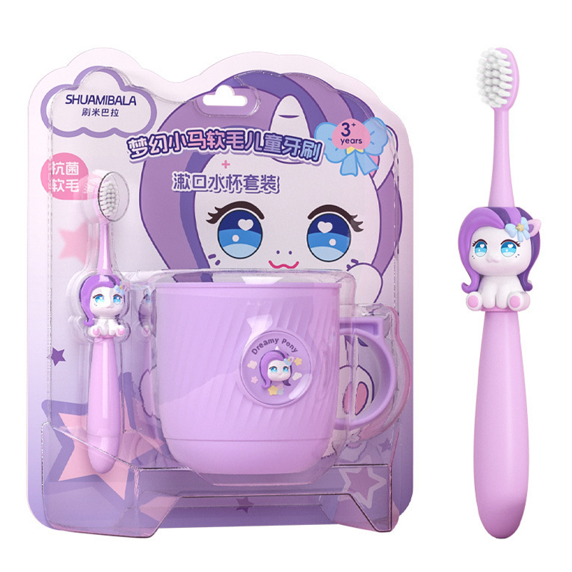Set de Cepillo de DienteS+ Vaso - Unicornio - Imagen 3