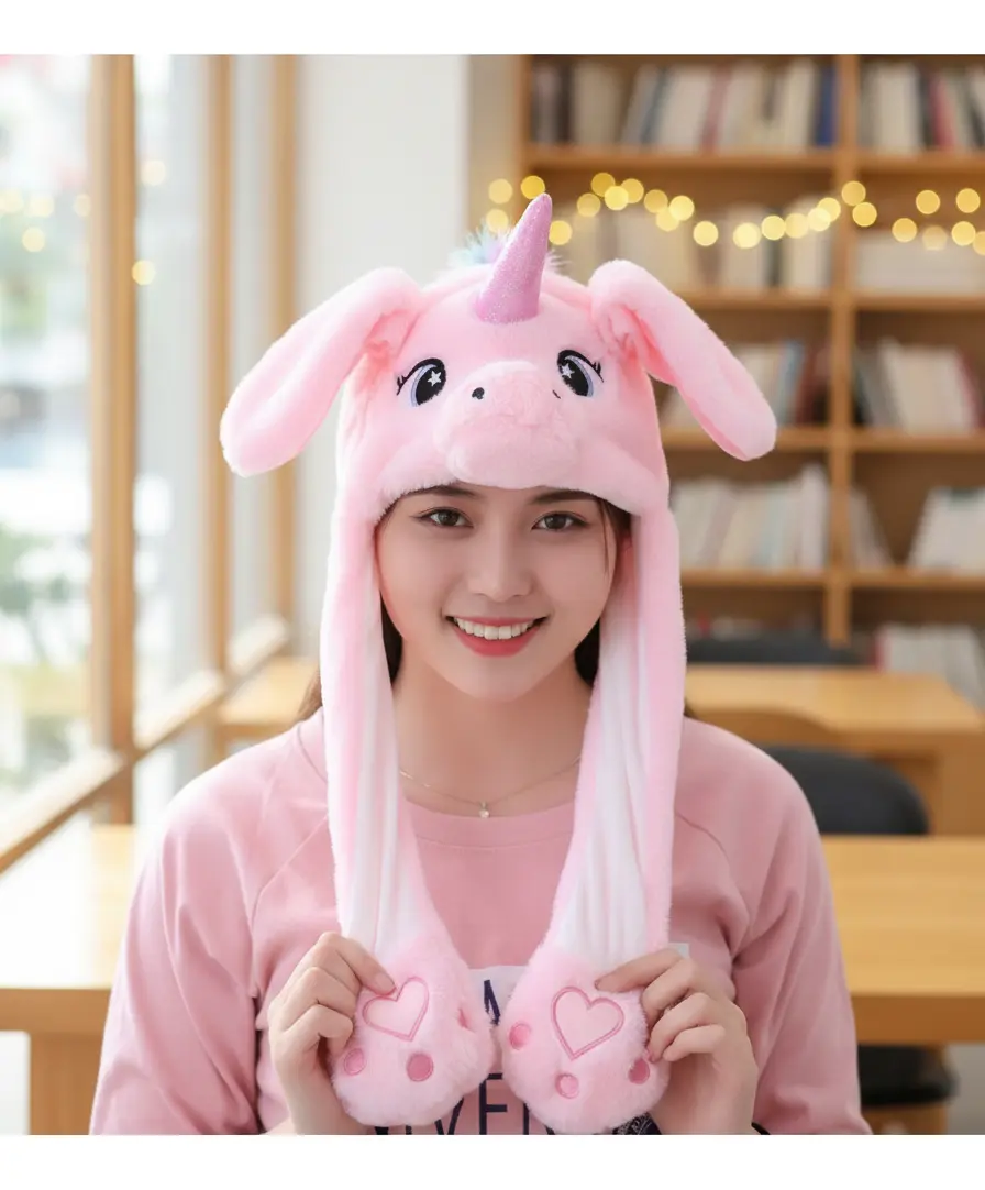 Gorro con Luz Levanta Oreja - Unicornio - Imagen 2