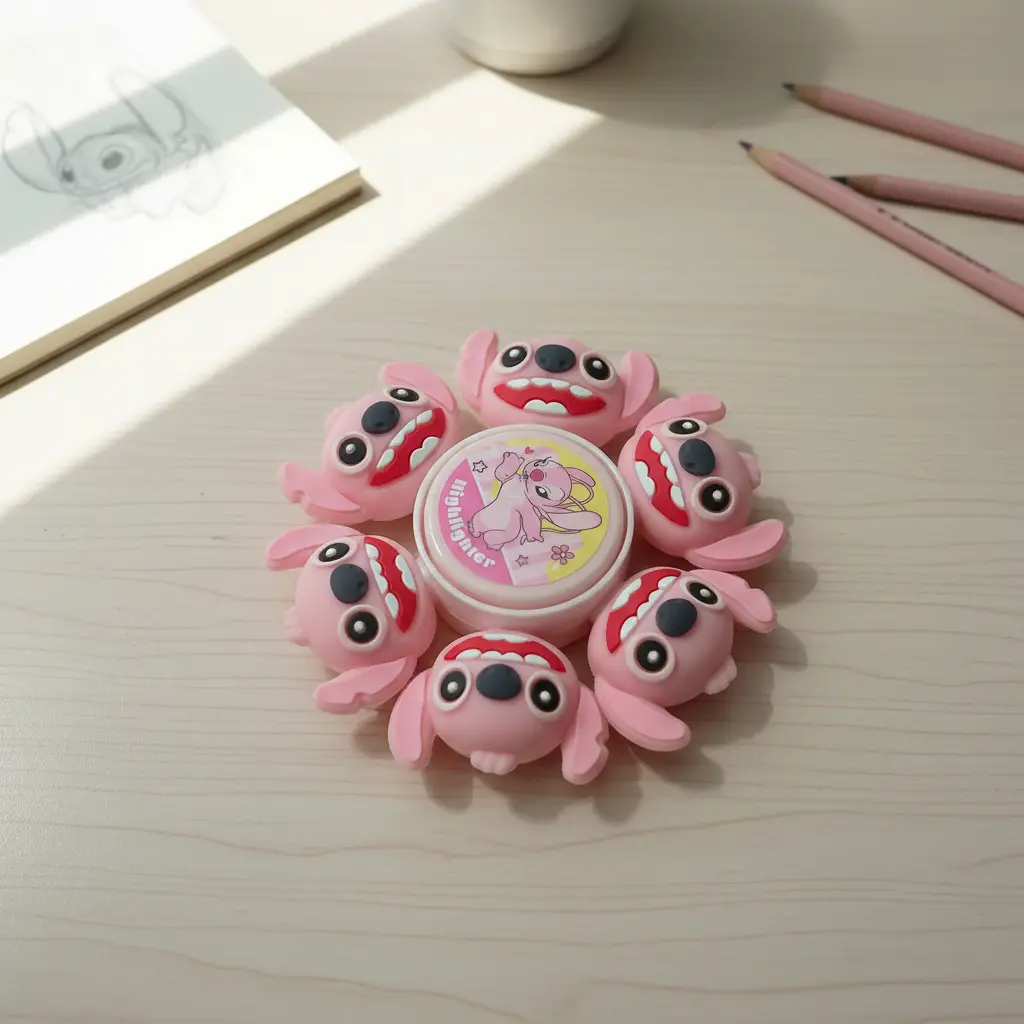 Resaltador Spinner - Stitch y Angel - Imagen 2