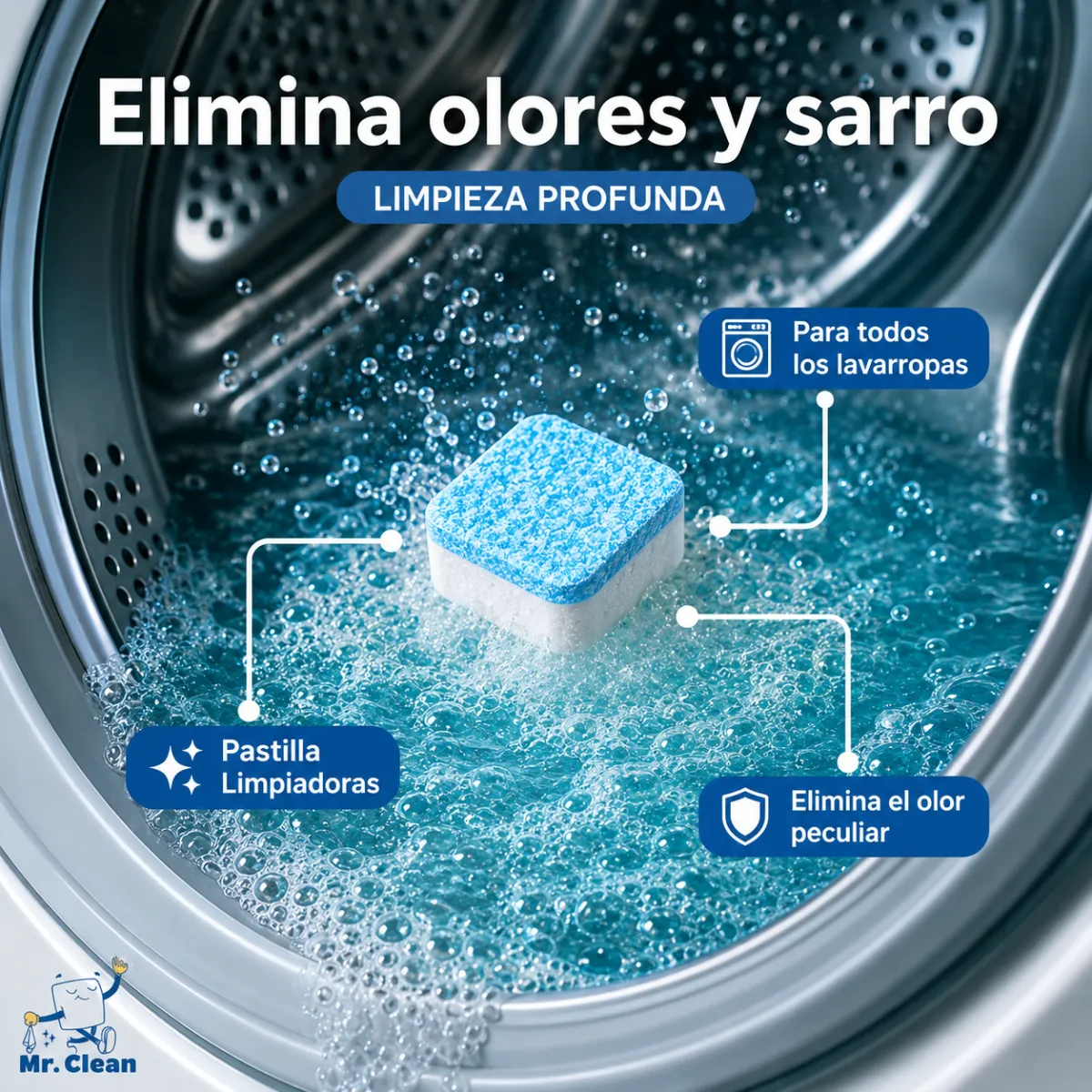 kit de pastillas limpiadoras para lavarropas - Imagen 3