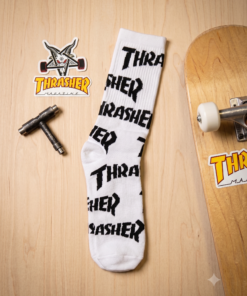 Medias 3/4 - Thrasher (Blanca)