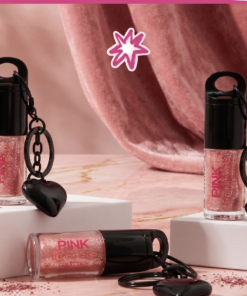 Llavero Lip Gloss -  Heart Black