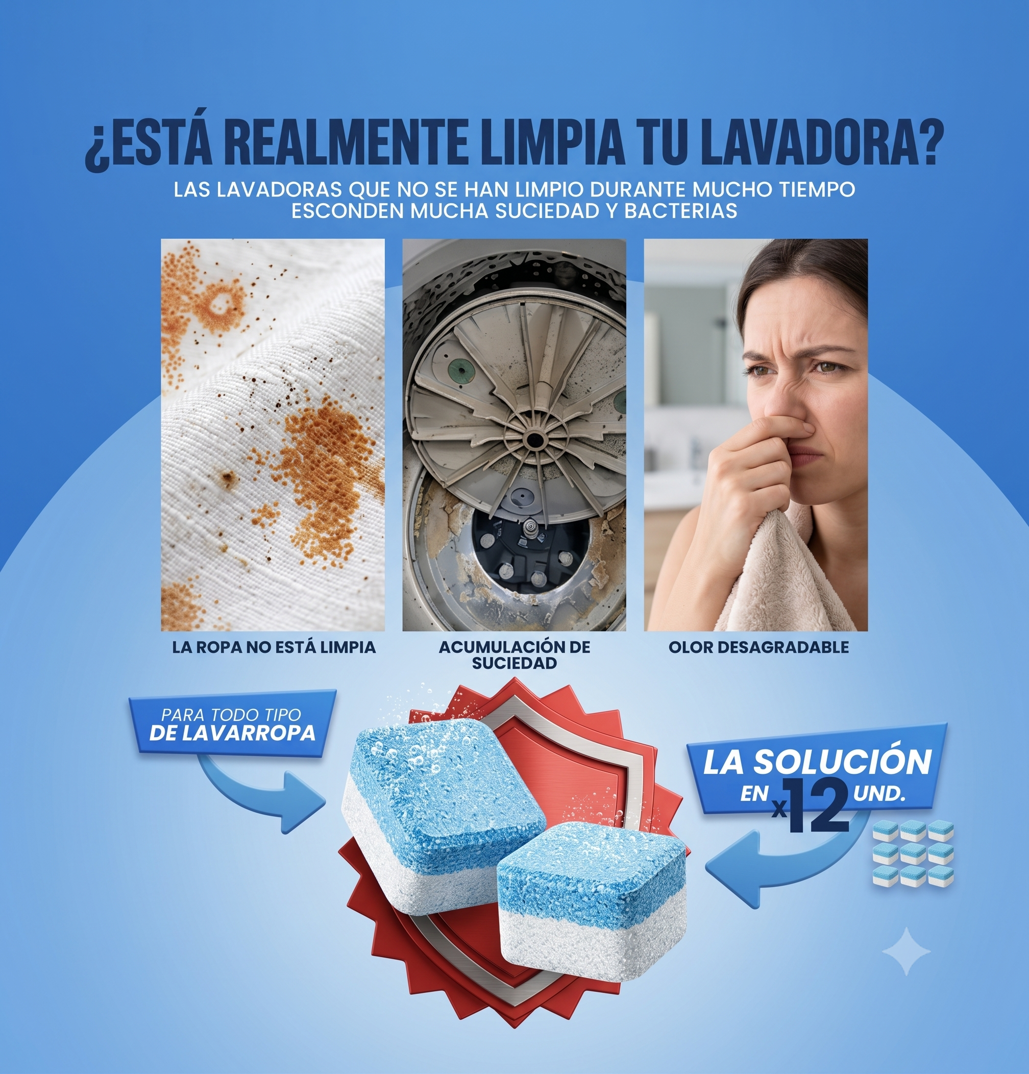 kit de pastillas limpiadoras para lavarropas - Imagen 6