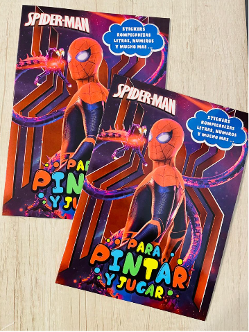 Cuaderno para pintar Spiderman