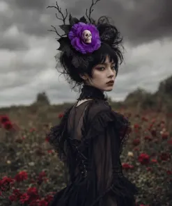 Vincha Halloween - Rosas - Imagen 3