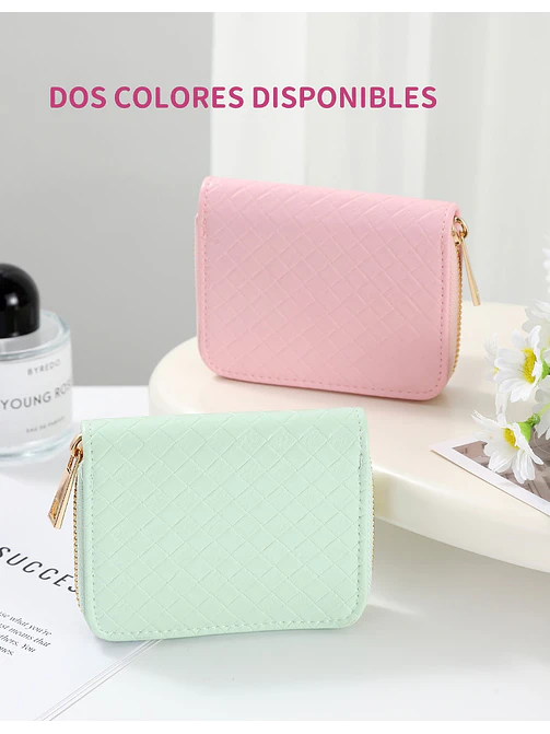 Tarjetero de Dama - Cuerina Pastel