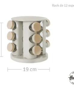 Alternative view of Especiero giratorio Acero inox. y vidrio x12 - Harmony - Hudson