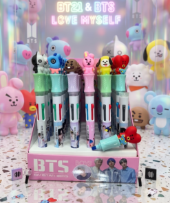 Lapicera 4 Colores con Resaltador – BTS