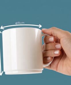 Alternative view of Taza Polimero Blanco Nube