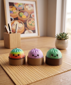 Dumpling Botón 3D