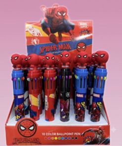 Lapicera Spiderman 10 colores x3