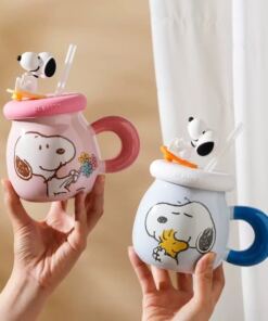 Taza Ceramica C/Tapa - Snoopy - Imagen 3