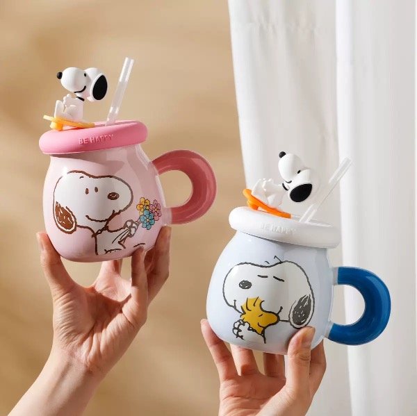 Taza Ceramica C/Tapa - Snoopy - Imagen 3