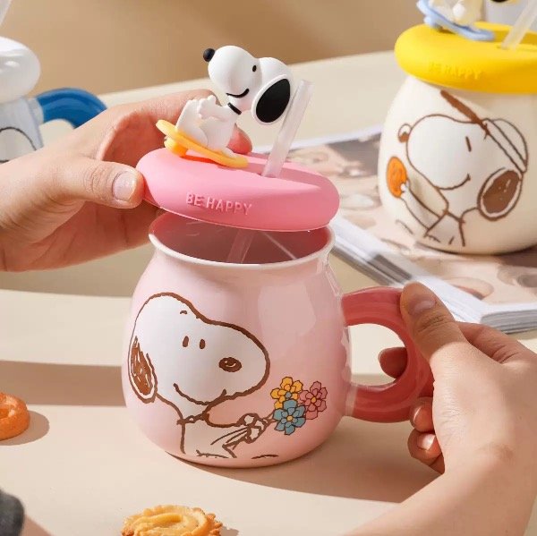 Taza Ceramica C/Tapa - Snoopy - Imagen 2
