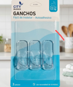 Gancho Adhesivo Transparente