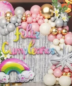 Set de Globo - Arcoiris Pastel