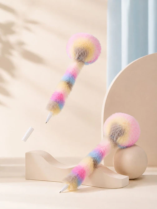 Lapicera Peluche Multicolor