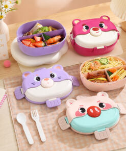 Lunchera + Cubierto - Cute Cartoon