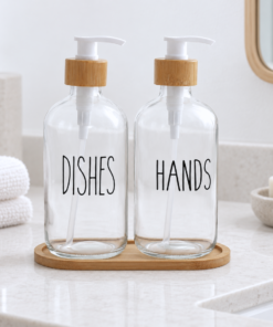 Set x2 Dispenser de vidrio + Bandeja