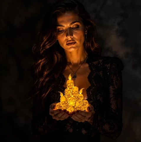 Vela Led - Calavera - Imagen 2
