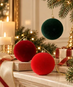 Bola de Navidad Terciopelo x6 - Imagen 3