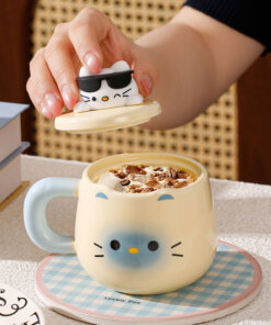 Taza de Ceramica con Tapa -  Cool Cat - Imagen 3