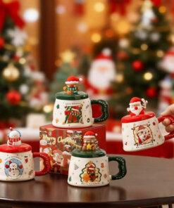 Taza Navideña - Santa y Osito