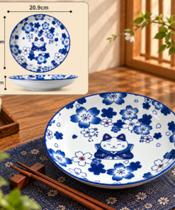 Plato de Ceramica - Gato Sakura