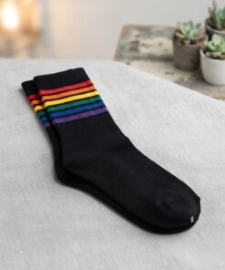 Medias 3/4 - Old School Arcoiris Negro