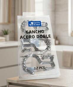 Gancho de Acero Doble para Baño - Imagen 3